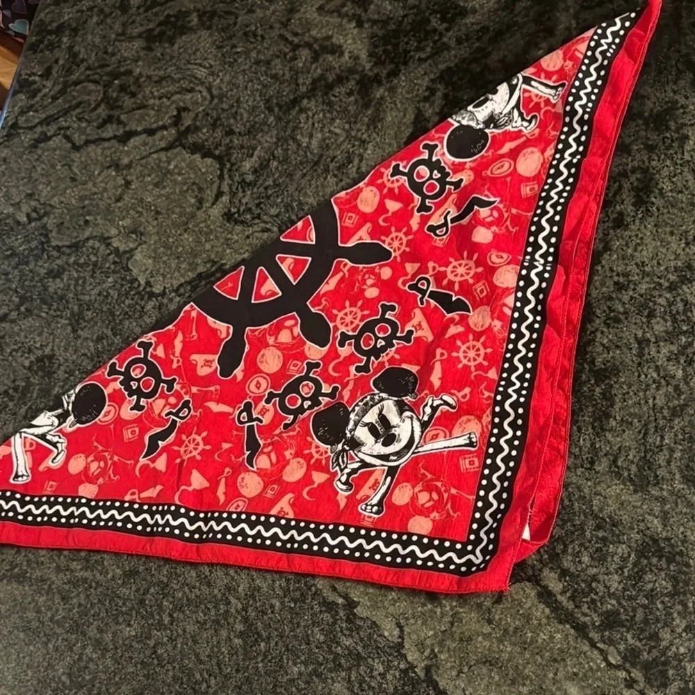 Disney Red Pirate Mickey Mouse Bandana
